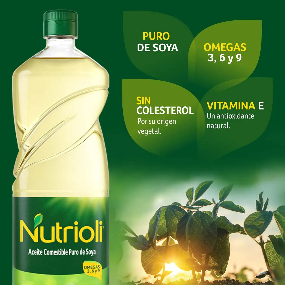 Aceite Vegetal Nutrioli Puro de Soya 400ml